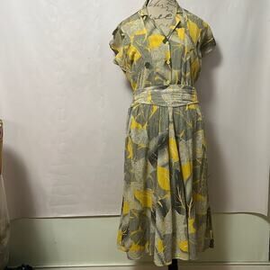 TILBER COTTON SLEEVELESS FIT & FLARE DRESS‎ SIZE US 12 EU 42